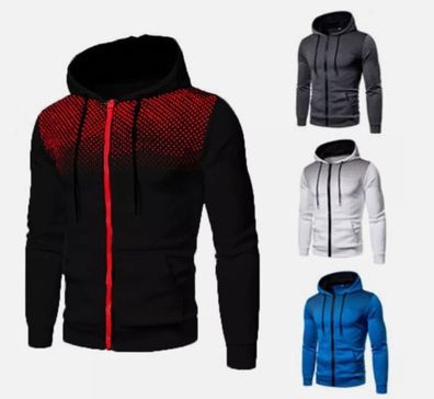 Herren Zipper Kapuzenpullover Sweatjacke Pullover Hoodie Sweatshirt Jacke Coat