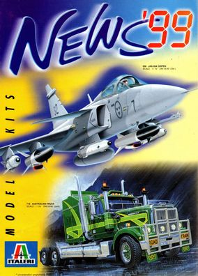 Italeri Model Kits Modellbausätze Faltblatt Prospekt Neuheiten 1999 News ´99