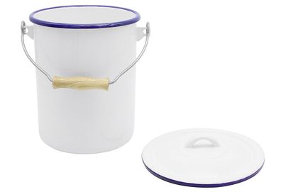 KARL KRÜGER Mülleimer 3l mit Deckel weiß 108783