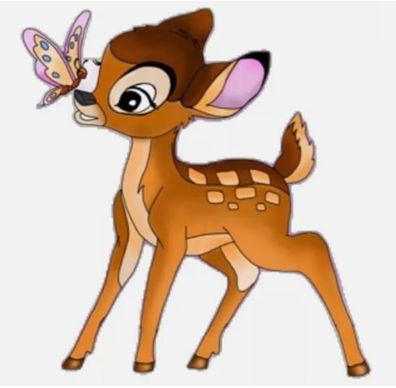 Bambi 14x10cm Essbar Hirsch Tortenaufleger Torte Tortenbild Zuckerbild b03