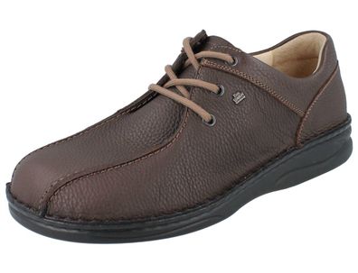 FINN Comfort Norfolk Herren Halbschuhe Schnürschuhe dunkelbraun Glattleder