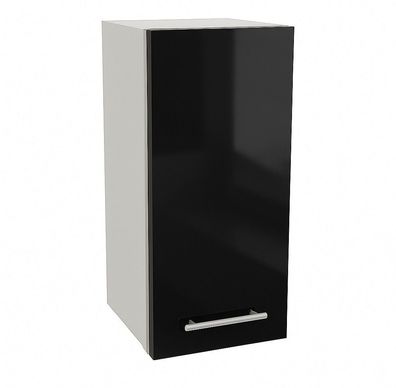 Hängeschrank 30cm Schwarz Hochglanz SOFT CLOSE, Küchenschrank, LINDA, PURE LINE
