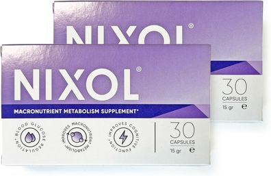 NIXOL Makronährstoff-Stoffwechselunterstützung. Set 2x60 Kapseln
