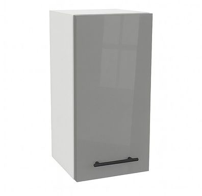 Hängeschrank 30cm Grau Hochglanz SOFT CLOSE, Küchenschrank, LINDA, PURE LINE