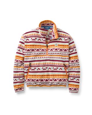 Passenger Women Half-Zip Fleece Ayla Recycled Micro Polartec® geo tracks birch