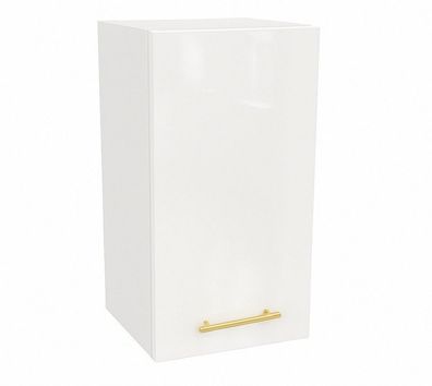 Hängeschrank 40cm Weiß Hochglanz SOFT CLOSE, Küchenschrank, LINDA, PURE LINE