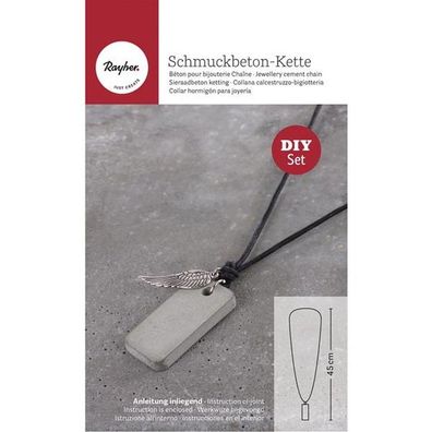 Bastelset Schmuckbeton Kette mit Anhänger Rechteck Geschenkset Schmuck 34195000