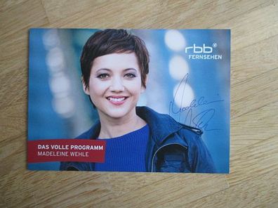 RBB Fernsehmoderatorin Madeleine Wehle - handsigniertes Autogramm!!!