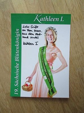Sächsische Blütenkönigin 2015/2016 Kathleen I. - handsigniertes Autogramm!!!