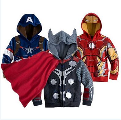 Spiderman Iron Man Sweatjacke Kapuzenpullover Kinder Jungen Sweater Hoodie)