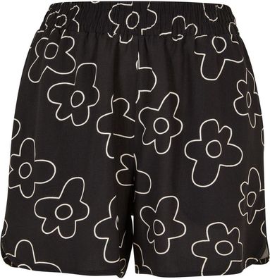 Urban Classics Damen Ladies AOP Viscose Resort Shorts