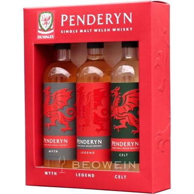Penderyn Trio Dragon Range 3 x 0,2 l - Single Malt Welsh Whisky Probierset