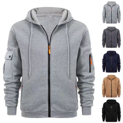 Herren Kapuzenpullover Sweatjacke Fleece Sportjacke Freizeit Hoodie Kapuzenjacke