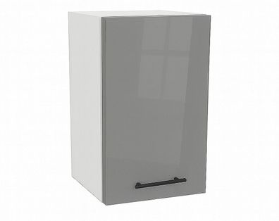 Hängeschrank 50cm Grau Hochglanz SOFT CLOSE, Küchenschrank, LINDA, PURE LINE