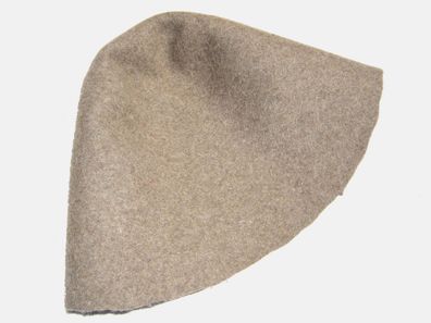 3 Stück Hutstumpen Wollfilz Stumpen hellbraun m Stichel 100 gr Ü 53cm Rd 85cm p250