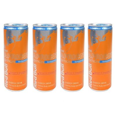 Red Bull Summer Edition Apricot & Strawberry 4er Pack - Import 4x250 ml