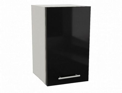 Hängeschrank 50cm Schwarz Hochglanz SOFT CLOSE, Küchenschrank, LINDA, PURE LINE