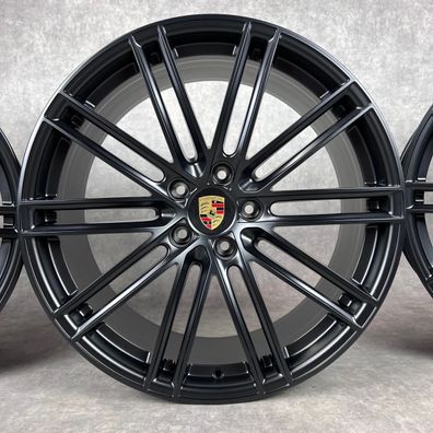 Original Porsche Cayenne E3 22" Coupe Turbo IV Felgen Sommerräder GTS S BLACK