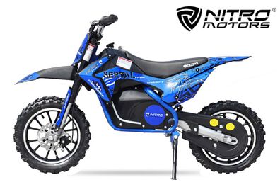 Nitro Motors Serval PRM 49cc Mini Dirtbike 10 Zoll Easy Starter Drossel Crossbik