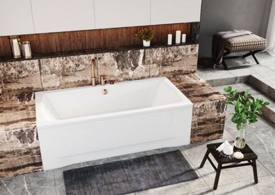 Badewanne Rechteck Acryl APRI 140x70 Weiß AcrylSchürze | Ablauf & Füße GRATIS !