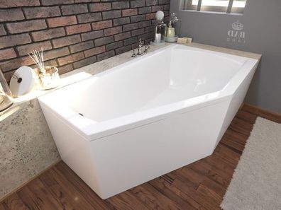 Badewanne Eckwanne Acryl SELENA 160x90 Rechts AcrylSchürze | Ablauf & Füße GRATIS !