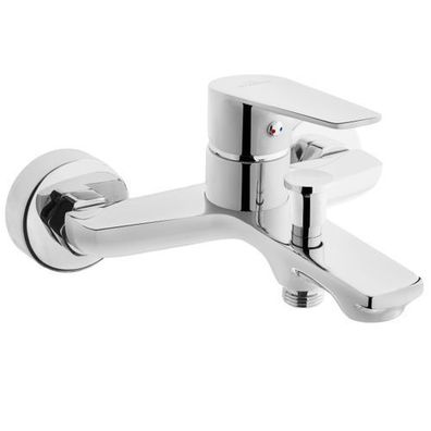 Badewannenarmatur Wasserhahn DOKOS Wannenarmatur für Badezimmer in Silber