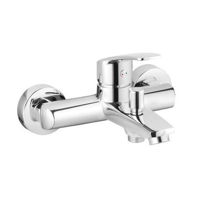 Badewannenarmatur Wasserhahn MALTA Wannenarmatur für Badezimmer in Silber