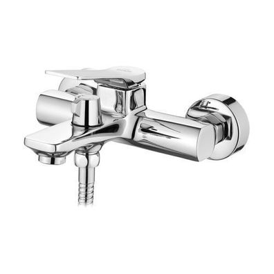 Badewannenarmatur Wasserhahn NERI Wannenarmatur für Badezimmer in Silber