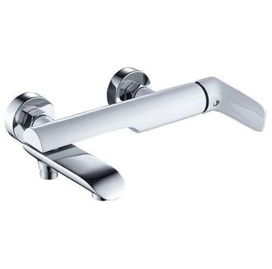 Badewannenarmatur Wasserhahn ALEA Wannenarmatur für Badezimmer in Weiß-Silber