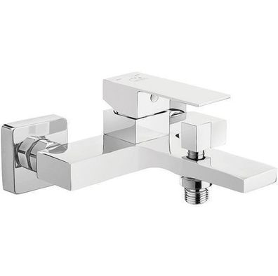 Badewannenarmatur Wasserhahn Kvadrato Wannenarmatur für Badezimmer in Silber