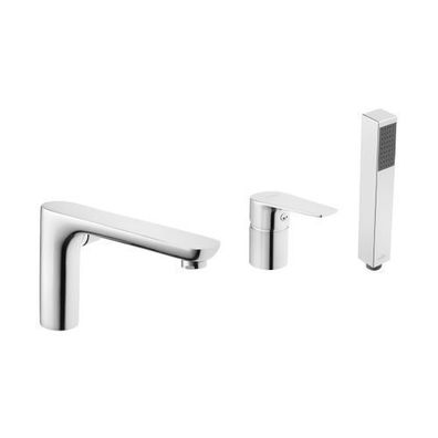 Badewannenarmatur Wasserhahn DOKOS Wannenarmatur für Badezimmer in Silber