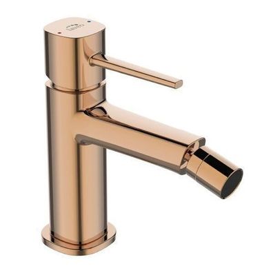Bidetarmatur Wasserhahn POLA Bidetmischer für Badezimmer in Rosegold + Click-Clack