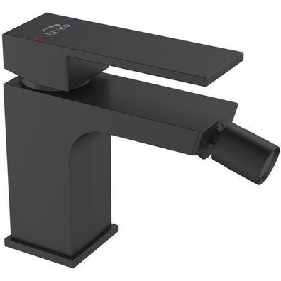 Bidetarmatur Wasserhahn Kvadrato Bidetmischer für Badezimmer in Schwarz