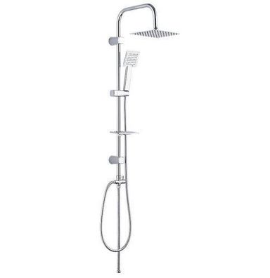 Regendusche set Handbrause DROP Duschsystem in Silber