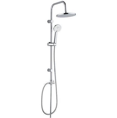 Regendusche set Handbrause LESTE Duschsystem in Silber