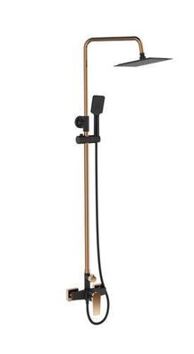 Duschsäule Midnight Duschsystem, Brausegarnitur in Schwarz-Gold