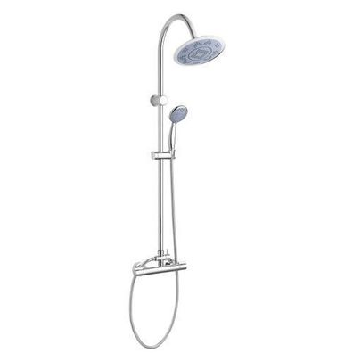 Duschsäule GRACJA Thermostatisch Duschsystem, Brausegarnitur in Silber
