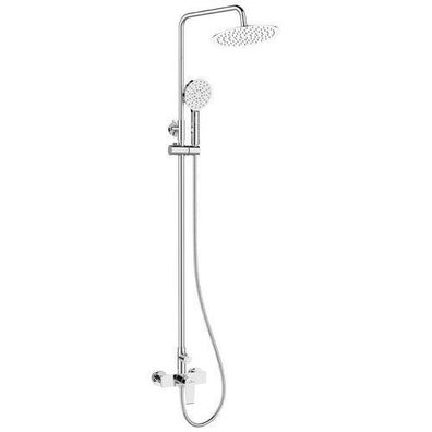 Duschsäule LARGO Duschsystem, Brausegarnitur in Silber