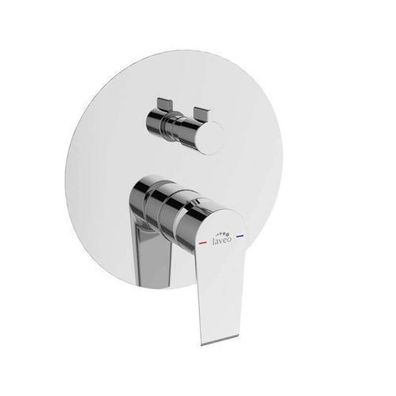 Unterputz Brausearmatur LARGO Verdeckter Einbau Mischer für Badezimmer in Silber