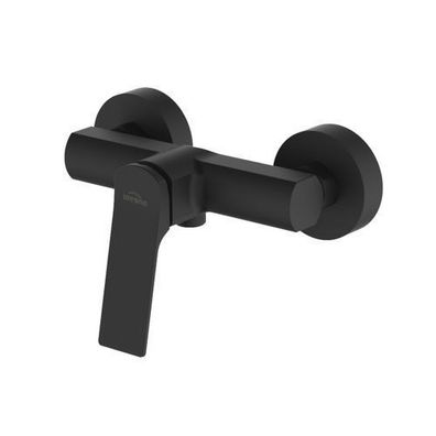 Brausearmatur Wasserhahn NERI Brausebatterie für Badezimmer in Schwarz