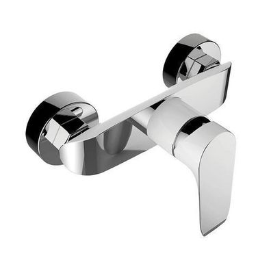 Brausearmatur Wasserhahn ALEA Brausebatterie für Badezimmer in Weiß-Silber