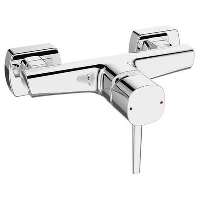 Brausearmatur Wasserhahn POLA Brausebatterie für Badezimmer in Silber