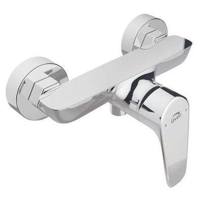 Brausearmatur Wasserhahn RONDO Brausebatterie für Badezimmer in Silber