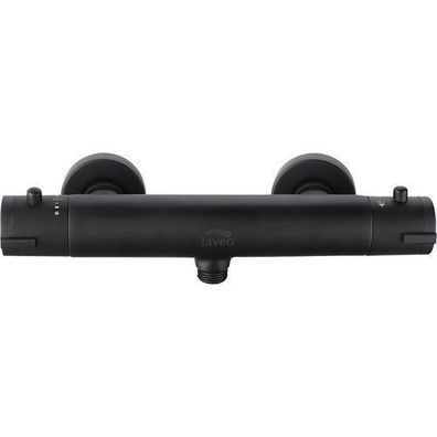 Brausearmatur Thermostatisch Termico Brausebatterie für Badezimmer in Schwarz