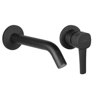 Waschtischarmatur Wasserhahn Glamour Mischbatterie für Badezimmer in Schwarz