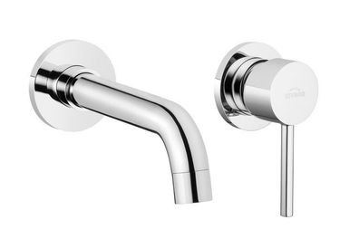 Unterputz Waschtischarmatur Wasserhahn DAFNI Mischbatterie für Badezimmer in Silber