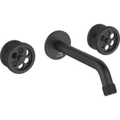 Waschtischarmatur Unterputz Wasserhahn MURO Mischbatterie in Schwarz + Click-Clack