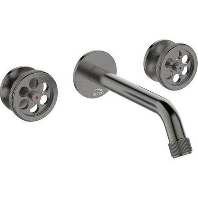 Waschtischarmatur Unterputz Wasserhahn MURO Mischbatterie in Grau + Click-Clack