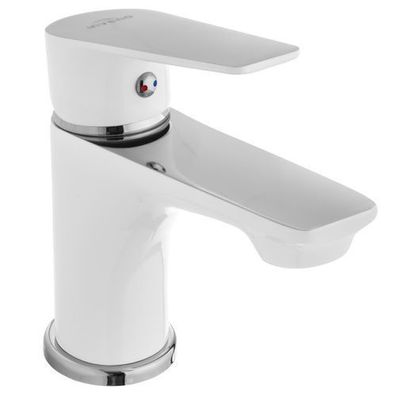 Waschtischarmatur Wasserhahn Kleine DOKOS Mischbatterie für Badezimmer in Weiß