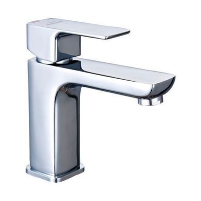 Waschtischarmatur Wasserhahn Kleine NYKS Mischbatterie für Badezimmer in Silber